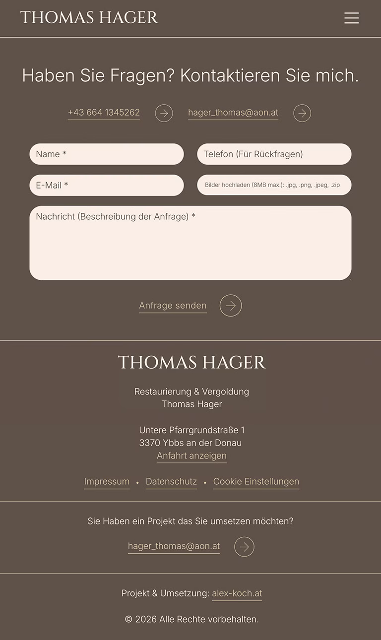 Clean and modern Contact Form Design & Footer