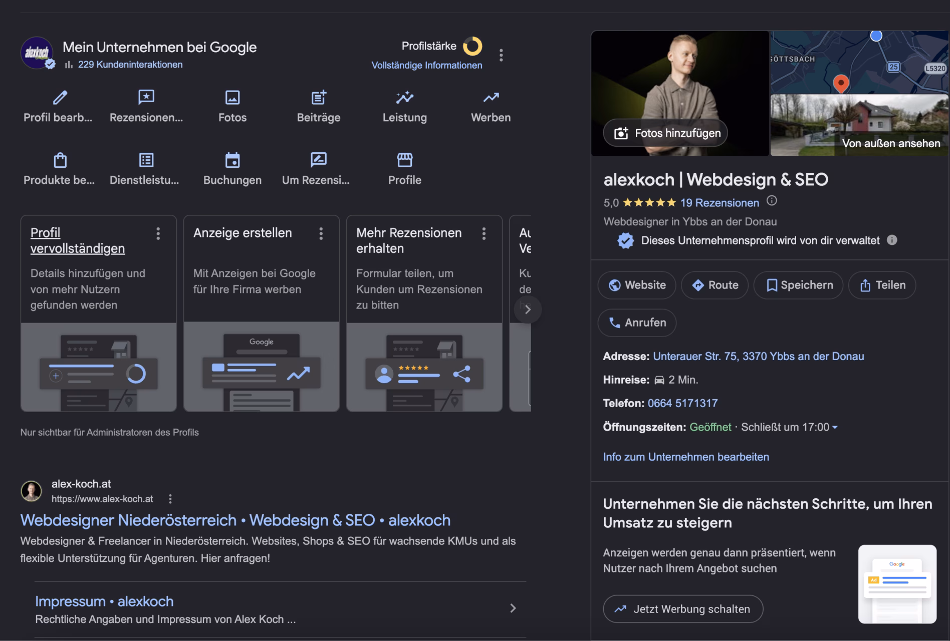 Google myBusiness Profil optimieren