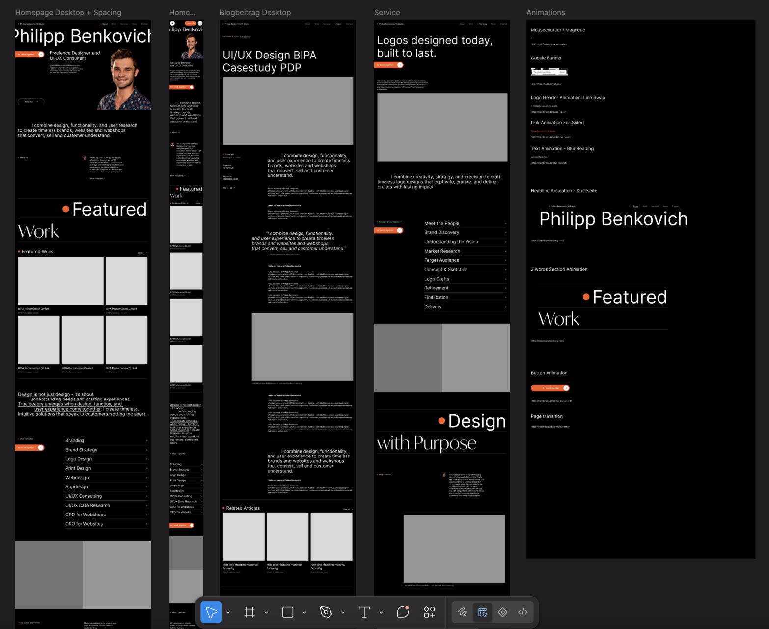 Screendesign - Personal Portfolio - Awwwards - Philipp Benkovich